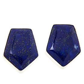 Jay King Sterling Silver Lapis Pentagon Stud Earrings