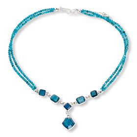 Jay King Sterling Silver Madagascar Blue Apatite 18-1/2" Necklace