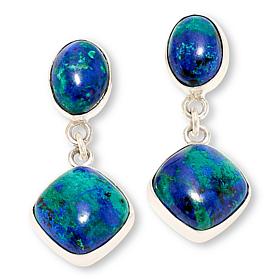 Jay King Sterling Silver Milpillas Azurite Malachite Earrings