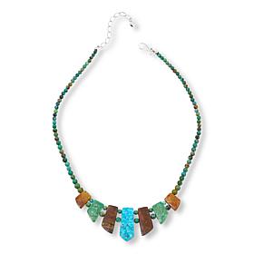 Jay King Sterling Silver Multicolor Multi-Turquoise 18" Necklace