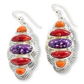 Jay King Sterling Silver Multicolor Spiny Oyster Shell Drop Earrings