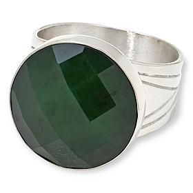 Jay King Sterling Silver Nephrite Jade Round Ring