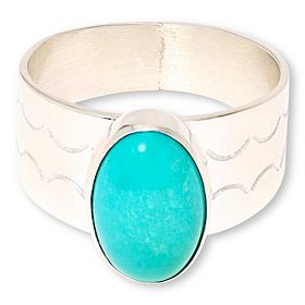 Jay King Sterling Silver Oval Baja Turquoise Ring