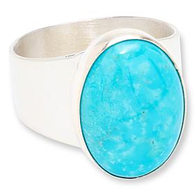 Jay King Sterling Silver Peruvian Turquoise Oval Ring