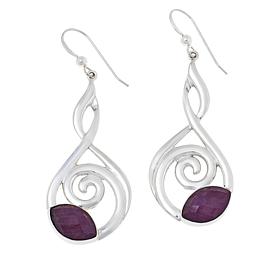 Jay King Sterling Silver Pink Sapphire Drop Earrings