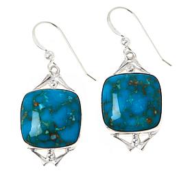 Jay King Sterling Silver Sonoran Blue Turquoise Drop Earrings