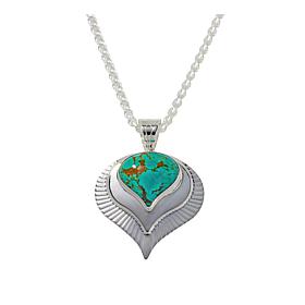 Jay King Sterling Silver Tyrone Turquoise Pendant with Chain