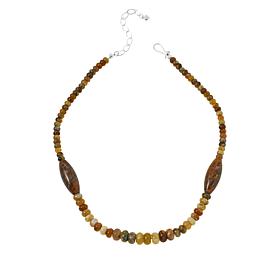 Jay King Sterling Silver Yellow Opal Bead Necklace
