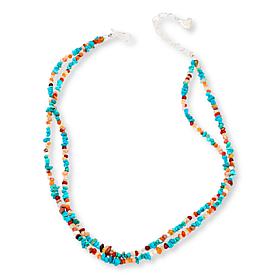 Jay King Turquoise and Jelly Opal Bead 2-Strand 18" Necklace
