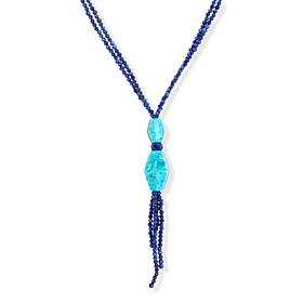 Jay King Turquoise and Lapis 2-Strand Reversible Beaded Necklace 