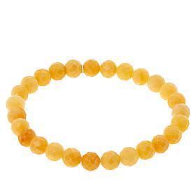 Jay King Yellow Aragonite Bead Stretch Bracelet