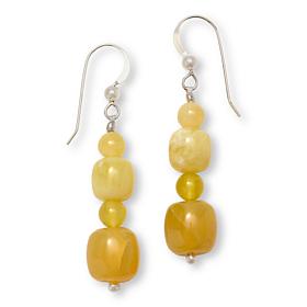 Jay King Yellow Opal Sterling Silver Dangle Earrings