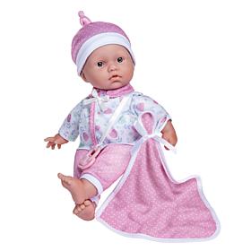 JC Toys La Baby Doll with White and Pink Outfit