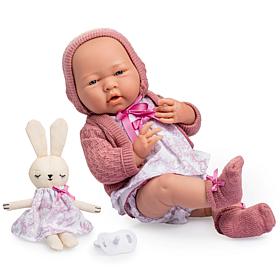 JC Toys La Newborn ROYAL Collection 15in Real Girl Baby Doll -Pink Set