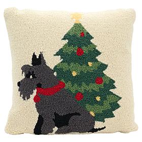 Jeffrey Banks Home Terrier Hooked Pillow  