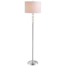 Jonathan Y Aubrey 59.5" Crystal and Chrome LED Floor Lamp