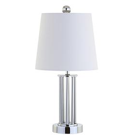JONATHAN Y Chrome Lillian 18" Metal Mini LED Table Lamp