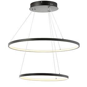 JONATHAN Y Matte Black Brice 24" Integrated LED Metal Chandelier