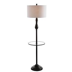 JONATHAN Y Oil Rubbed Bronze Laine 60" Metal Side Table and Floor Lamp