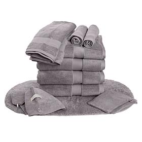 Joy CleanBoss Bath Makeover 12pc USA Cotton Towel Set w/Rug