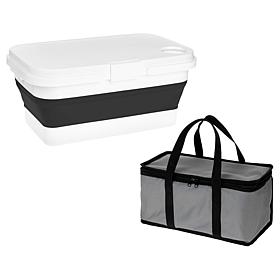 Joy CleanBoss Collapsible Picnic Basket, Tray & Cooler