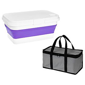 Joy CleanBoss Collapsible Picnic Basket, Tray & Cooler