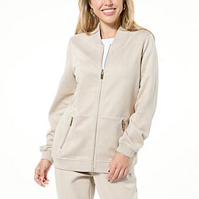 Joy CleanBoss Luxurious Faux Suede Reversible Bomber Jacket