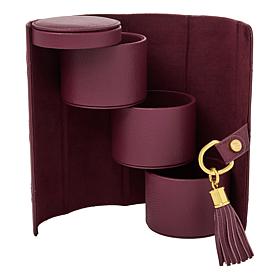 Joy First Class Luxury Leather Hard Sided Jewelry Case