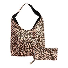 Joy Metallic Leather Hobo Slouch Bag with Wristlet