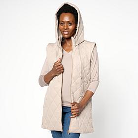 Joy Performance Luxe All-Weather Puffer Vest with Removable Hood