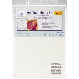 June Tailor Piecing Quilt Block Foundation Sheets 50/Pkg-8.5X11
