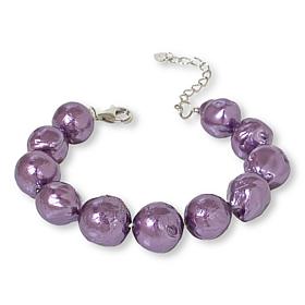 KALIFANO Cultured Baroque Colors of Pearl Bracelet