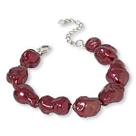 KALIFANO Cultured Baroque Colors of Pearl Bracelet
