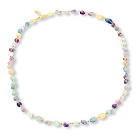 KALIFANO Gold-Plated Sterling Silver Gemstone Nugget 27" Necklace