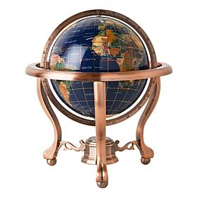 KALIFANO Handcrafted 14" Gemstone Globe
