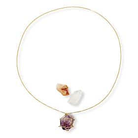 KALIFANO Interchangeable Gemstone Nugget Necklace Set