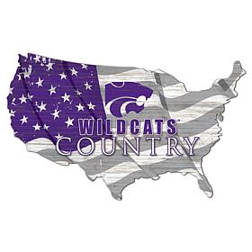 Kansas State University USA Shape Flag Cutout