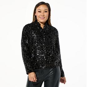 kathy ireland Royal Lodge Oversized Bomber Jacket