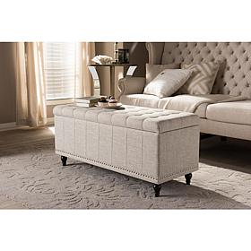 Kaylee Fabric Upholstered Button-Tufting Storage Ottoman Bench