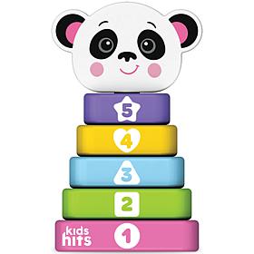 Kids Hits Stack and Play Panda Wooden Stacking and Sorting Ring Toy