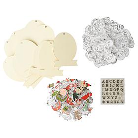 Kingston Crafts Holiday Paper Doll Ornament Kit - Set of 20