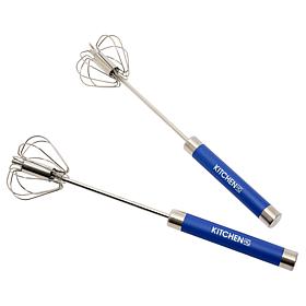 Kitchen HQ 2-pack 12" Stainless Steel Push Whisks