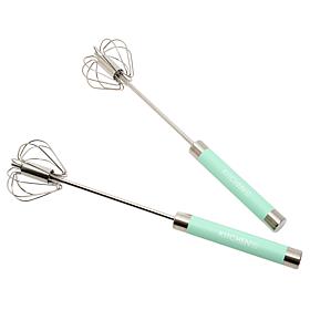 Kitchen HQ 2-pack 12" Stainless Steel Push Whisks