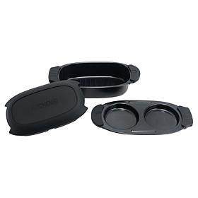 Kitchen HQ 3-Piece Microwave Cook, Grill, and Store Set