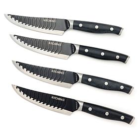 Kitchen HQ 4-piece Wavy Edge Nonstick Steak Knife Set