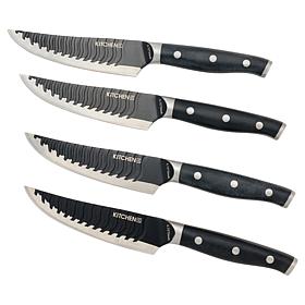 Kitchen HQ 4-piece Wavy Edge Nonstick Steak Knife Set