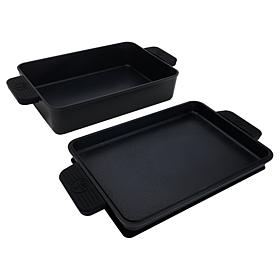 Kitchen HQ Diamond Infused Ceramic Nonstick Dual Roaster with Griddle