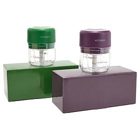 Kitchen HQ Set of 2 Chop & Store Mini Choppers with Gift Boxes