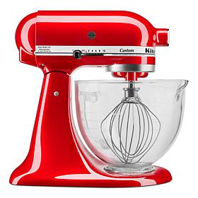 KitchenAid 5-Quart Stand Mixer with Glass Bowl and Flex Edge Beater