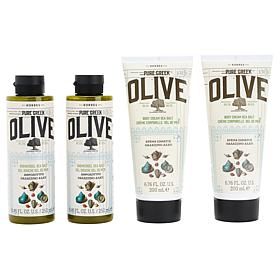 Korres Olive Sea Salt Greek Olive 4pc Cleanse, Nourish & Firm Set